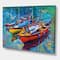Designart - Three Boats In The Harbor - Nautical & Coastal Canvas Wall Art Print